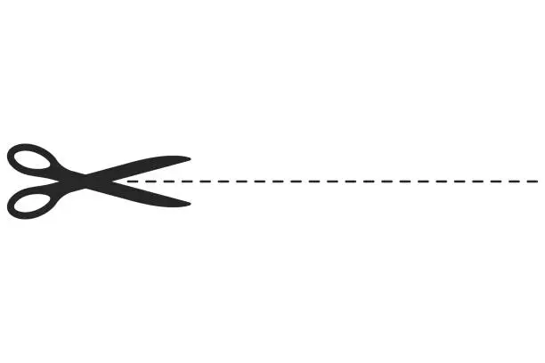 Vector illustration of Cut Line Vector