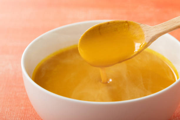 istock Pumpkin potage soup made with fresh ingredients 2062339542