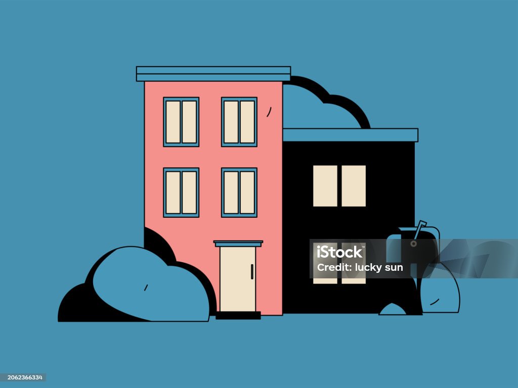 House Building Vector Concept Operation Hand Drawn Illustration Stock ...