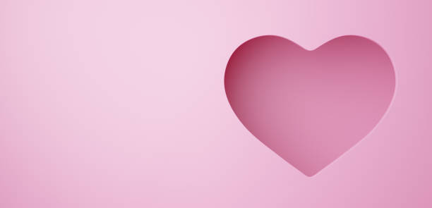 istock 3D Illustration.Heart-shaped hollowed-out background. Copy space. (horizontal) 2062383459