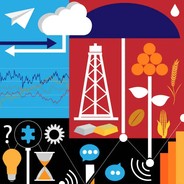 Vector illustration of Commodity market