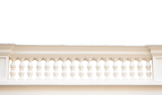 stone railing isolated on white background