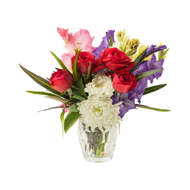 istock Bouquet of mixed flowers and leaves 2062437658