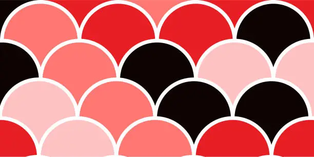 Vector illustration of Abstract background with interlocking circles. Vector template.