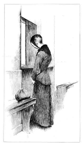 Young woman in a church