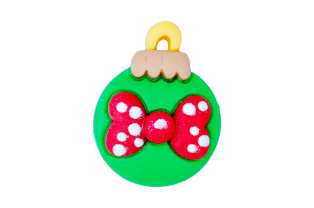 istock Funny plasticine cartoon Christmas ornament isolated on white background 2062472384