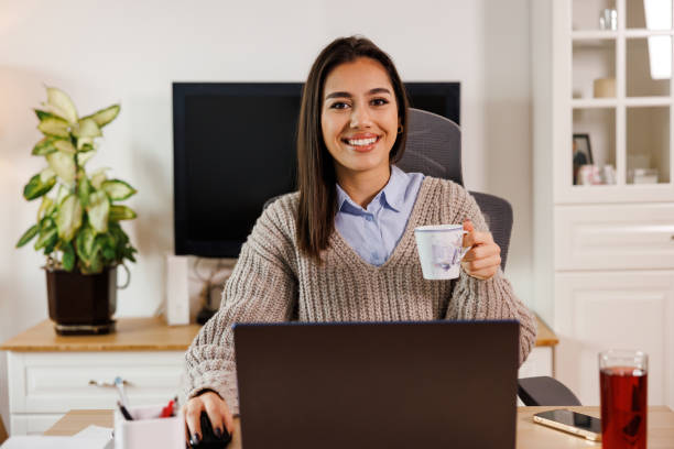 istock Nothing better that working in coziness of home 2062498810