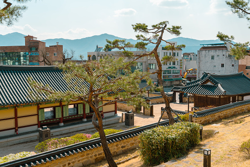 Miryang, Korea - April 3, 2022 : Miryang local government office traditional architecture