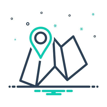 Icon for map, location, direction, marker, gps, landmark, thumbtack, navigation, place, discovery, locale, spot, pointer