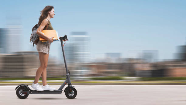 istock Student riding an electric scooter 2062526187