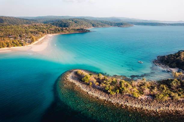 istock Island and blue water in tropical summer 2062534572