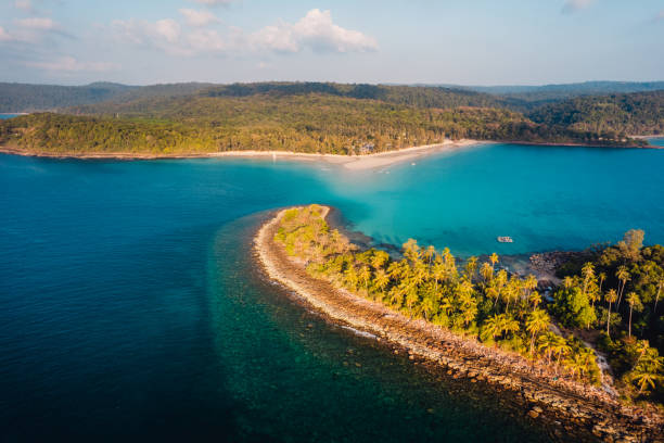 istock Island and blue water in tropical summer 2062534581