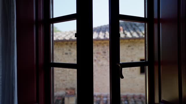 Look through the window, holiday villa at the Tuscany region.