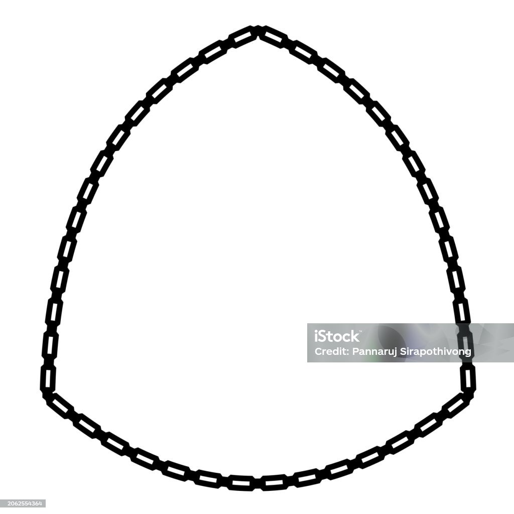 Triangular Chain Drawing Curvilinear Triangle Shaape Chain Frame Chain Round Frame Chain Let ...
