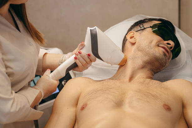 istock Hair removal for male neck 2062555972