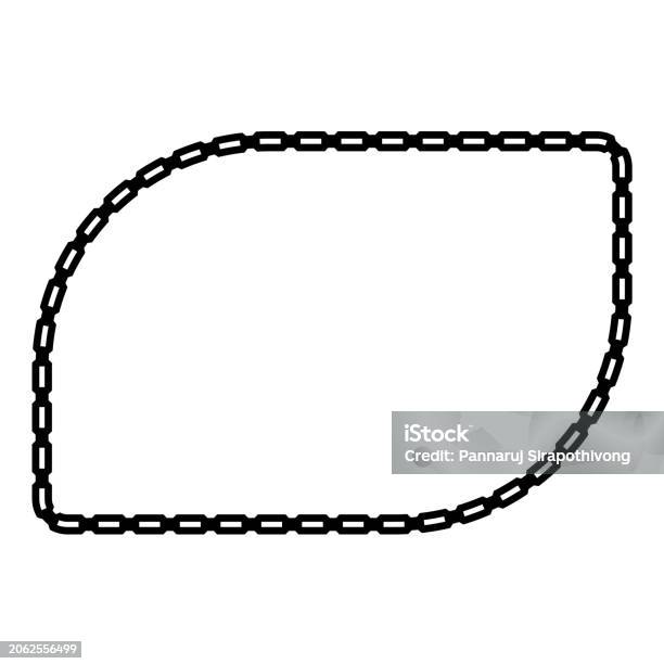 Round Diagonal Corner Rectangle Shape Chain Frame Chain Round Frame ...