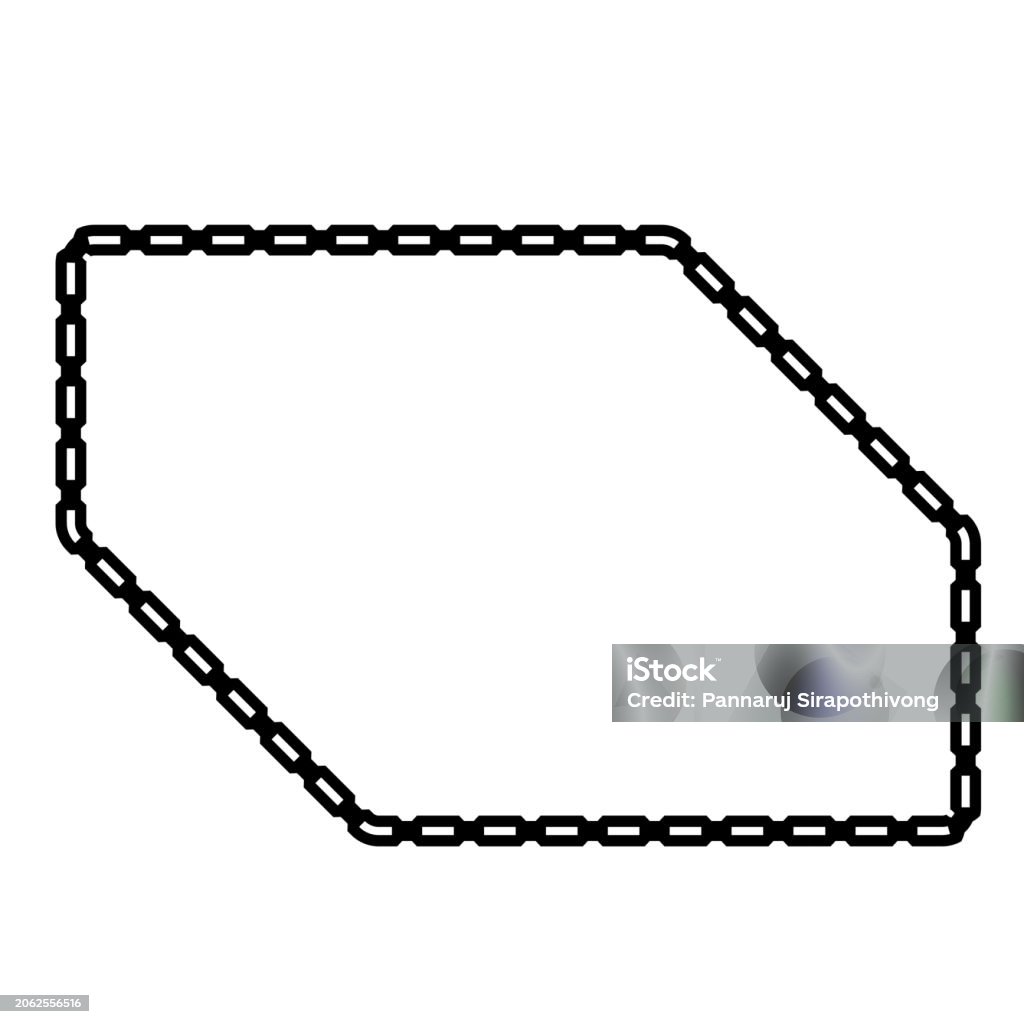 Snip Diagonal Corner Ractangle Shape Chain Frame Chain Round Frame ...