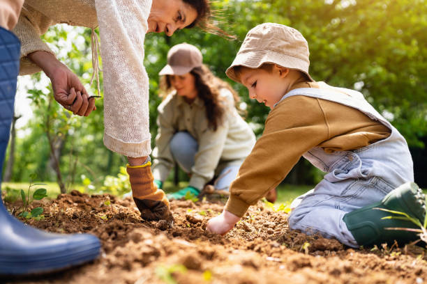 istock Family gardening together 2062565154