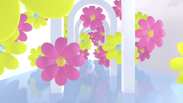 Minimal Flower Tunnel Background