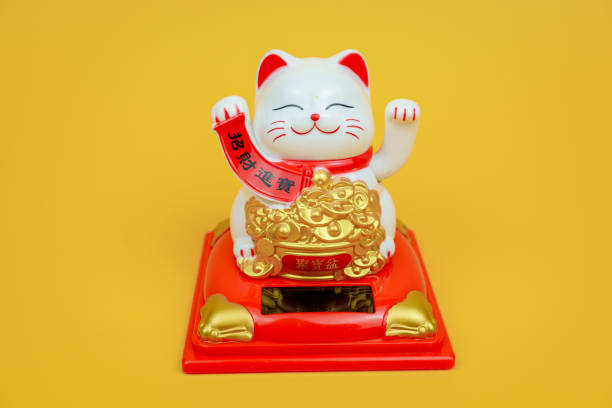 istock White cat figure beckoning, money fetching concept. 2062568404