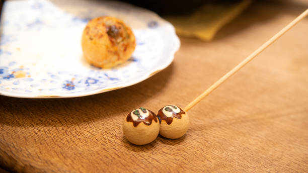 istock Homemade style Takoyaki octopus rolls. 2062596265