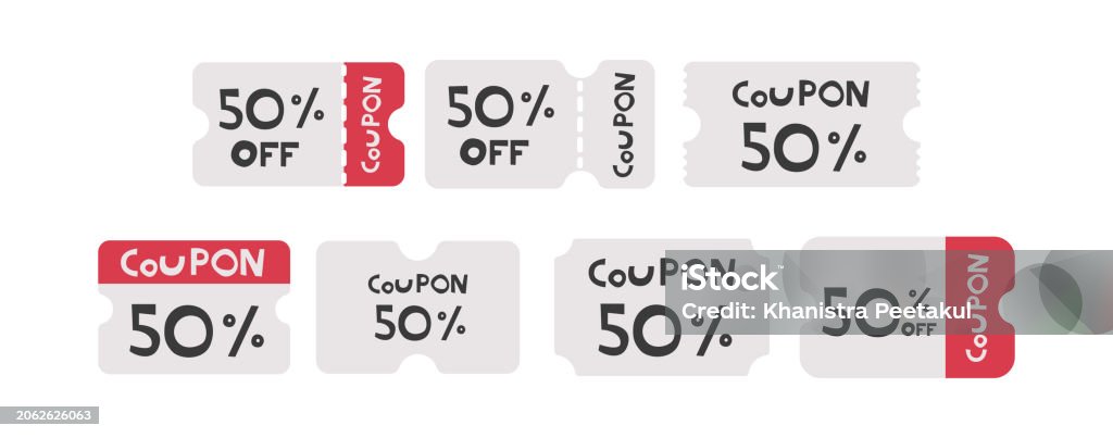 Vector 2 Promo Coupon 2 Stock Illustration - Download Image Now - Advertisement ...