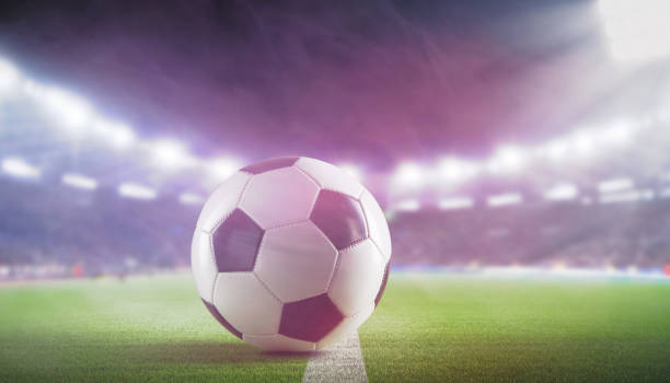 istock Football ball at the stadium 2062667546