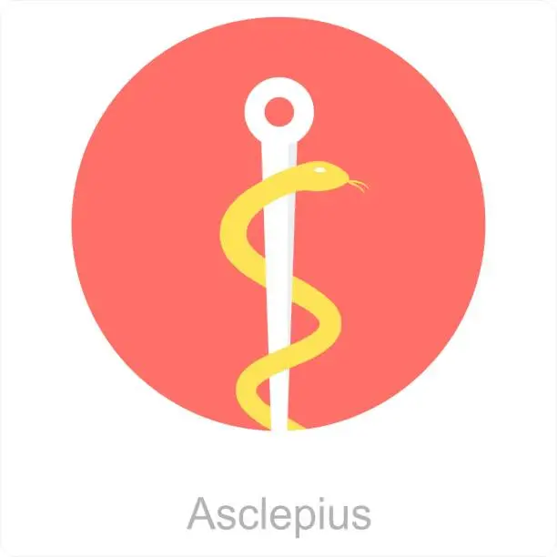 Vector illustration of Asclepius