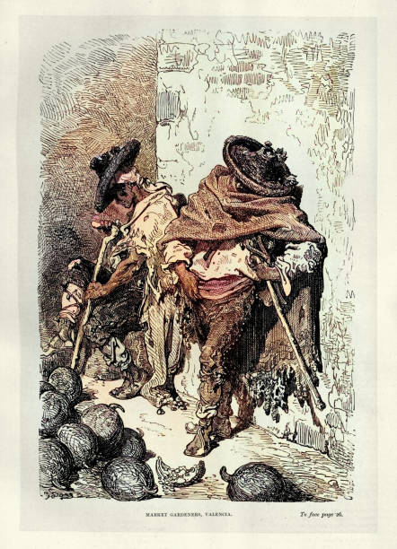 istock market gardeners, Valencia, Spain, Spanish 19th Century. Gustave Dore 2062701903