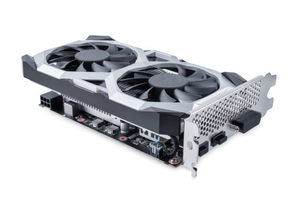 istock Black and silver video card on a white isolated background 2062705169
