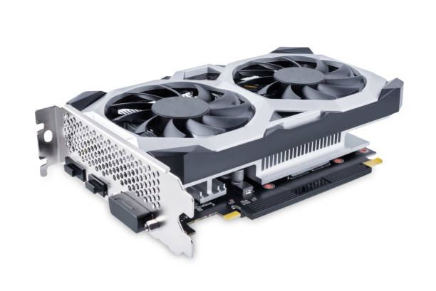 istock Black and silver video card on a white isolated background 2062705177