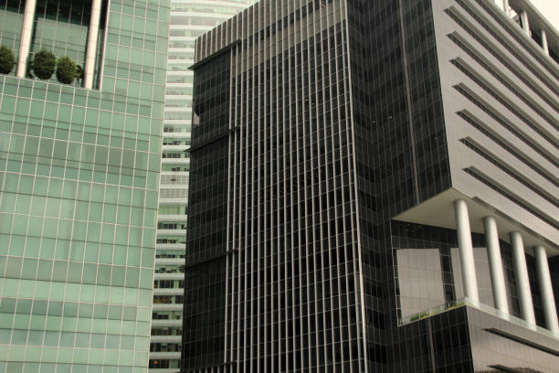 istock Modern skyscraper with glass windows in Singapore 2062707347