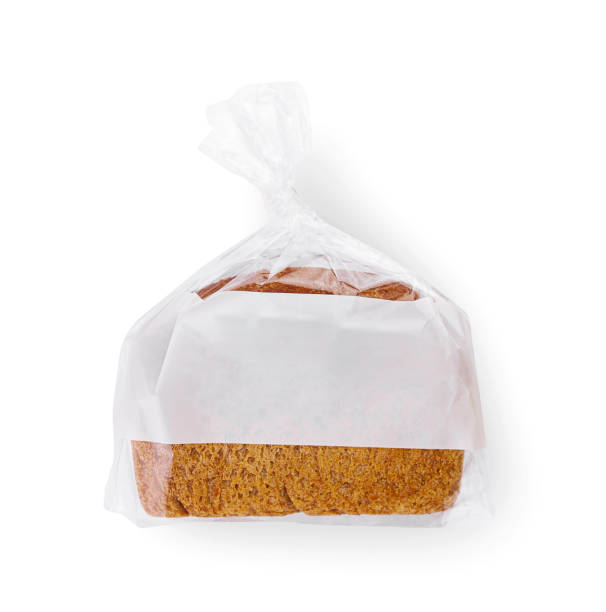istock Loaf of wheat bread in plastic bag isolated 2062718796