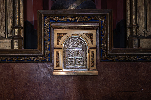 Detail of the Tabernacle or Tabernacle of the church of Llivia or Livia
