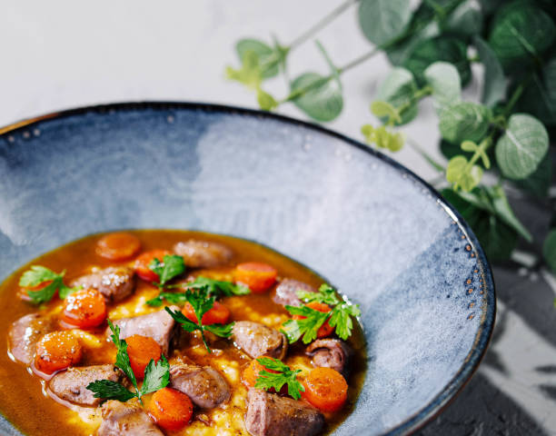 istock Traditional goulash with mashed potatoes and herbs 2062729908