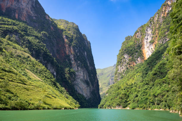 istock Aerial view of Nho Que River on Ha Giang loop, Vietnam. 2062753997