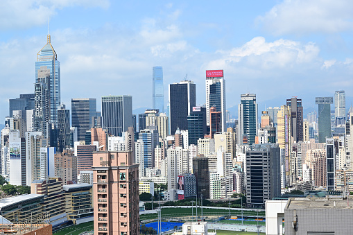 View over Kowloon in Hong Kong from Eagle's Nest