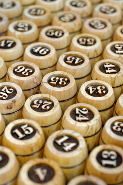 istock Wooden lotto barrels with numbers 2062763543