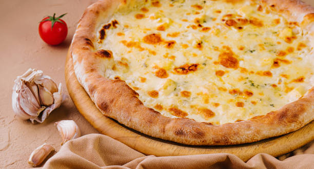 istock Margherita pizza and Four cheese pizza quattro fromaggi 2062766804
