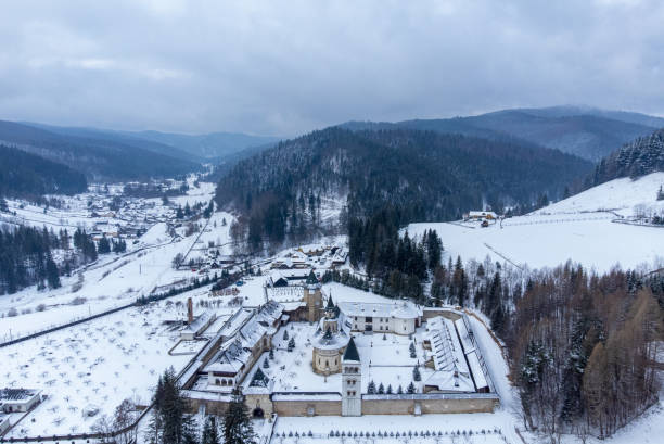 istock Putna Monastery in Suceava county - Romania seen from above 2062771563