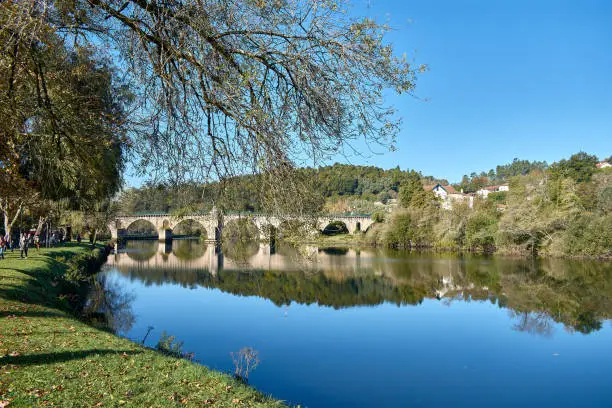 Photo of Ponte da Barca in Portugal, 15th century bridge over the Limi River