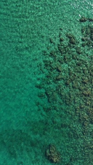Drone Vertical Shot of the beautiful Costa Brava's water