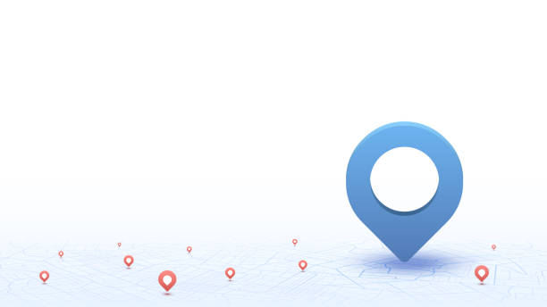 istock Map with points of interest, red and blue points. City urban roads and streets abstract map downtown district map. Vector illustration 2062817520