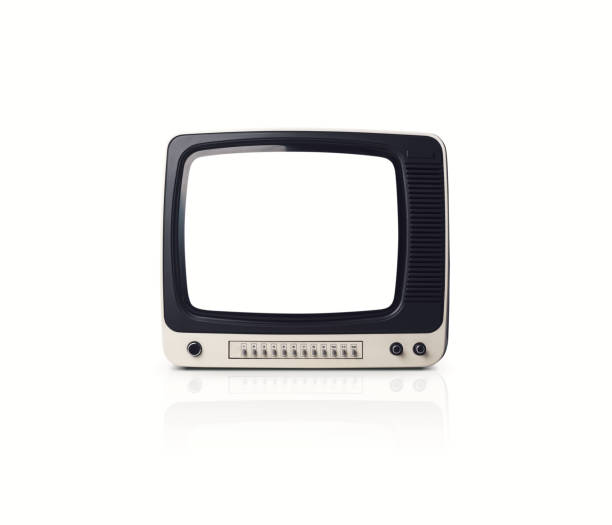 istock Vintage analog TV on white background 2062820765