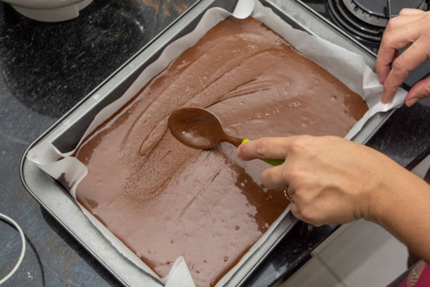 istock Person stirring a chocolate cream with a spoon near 2062852546