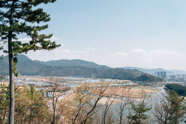 View of Miryang River park at spring in Miryang, Korea