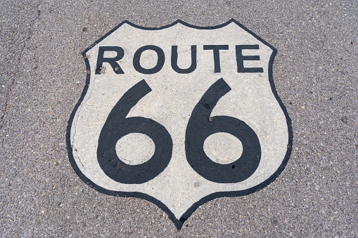 U.S. Route 66 signage (US 66 or Route 66), also known as the Will Rogers Highway and colloquially known as the Main Street of America or the Mother Road, Arizona