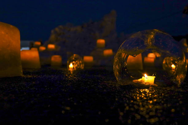 istock Ice and snow lanterns in the snow. 2062882276