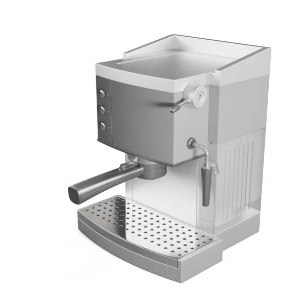 istock 3D render of a professional espresso machine on a white background 2062901631