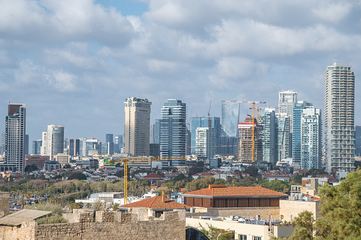Tel Aviv, business center, high-rise buildings, Israel
